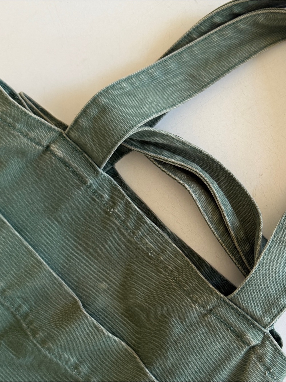 BAGGU Large Canvas Tote in Khaki - Picture 5 of 13